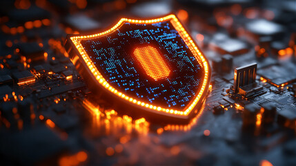 Futuristic Cyber Security Shield Protection Digital Technology 56