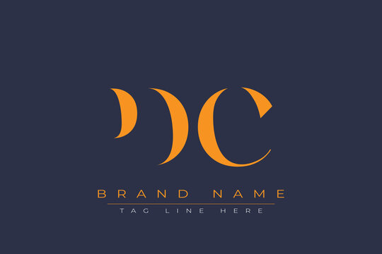 PDC abstract letter logo design. This logo is designed by three abstract letters.