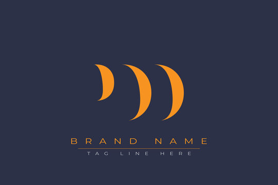 PDD abstract letter logo design. This logo is designed by three abstract letters.
