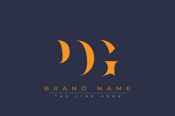 PDG abstract letter logo design. This logo is designed by three abstract letters.