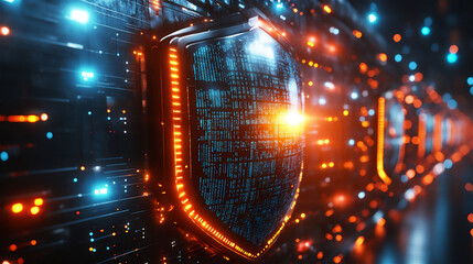 Futuristic Cyber Security Shield Protection Digital Technology 65