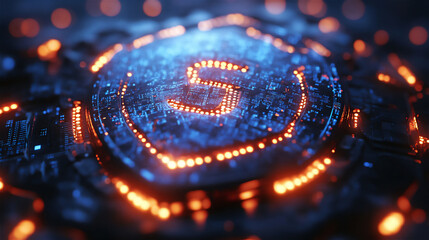 Futuristic Cyber Security Shield Protection Digital Technology 66