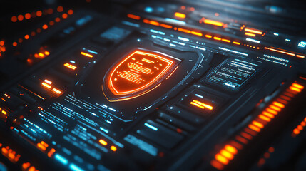 Futuristic Cyber Security Shield Protection Digital Technology 67
