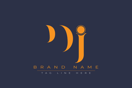 PDJ abstract letter logo design. This logo is designed by three abstract letters.