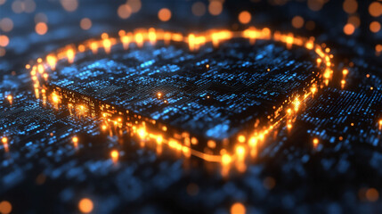 Futuristic Cyber Security Shield Protection Digital Technology 75