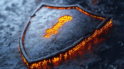 Futuristic Cyber Security Shield Protection Digital Technology 86