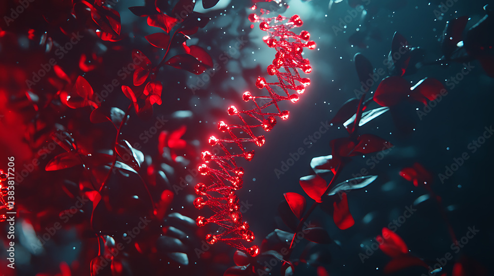 Aufkleber dna formula research and full analysis with the obtained data in hud style
