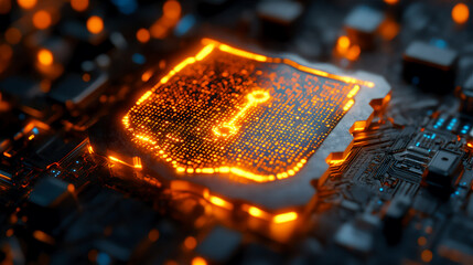 Futuristic Cyber Security Shield Protection Digital Technology 94