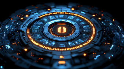 Futuristic Cyber Security Shield Protection Digital Technology 100