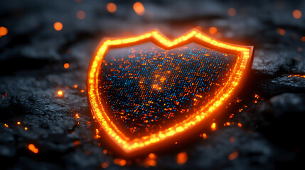 Futuristic Cyber Security Shield Protection Digital Technology 99