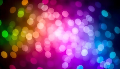 An out of focus display of colored lights.