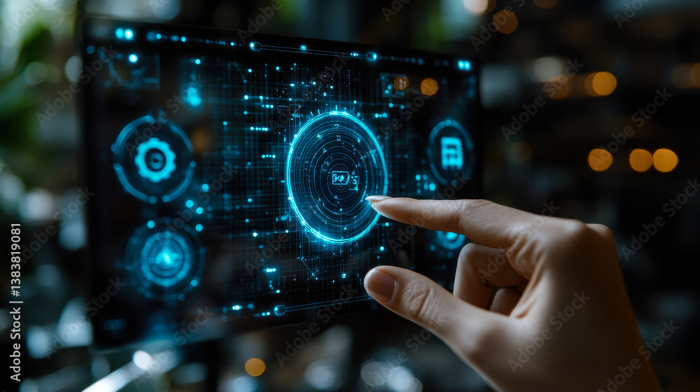 Poster quality control and assurance in business technology with iso standard certification on digital inte