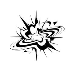 Abstract Burst: Black & White Explosion Graphic