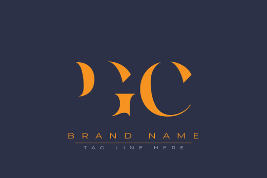 PGC abstract letter logo design. This logo is designed by three abstract letters.