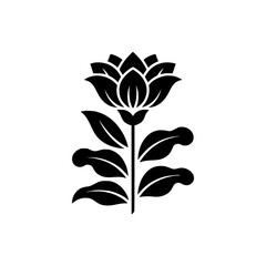Elegant Black & White Floral Illustration: Modern & Minimalist Design