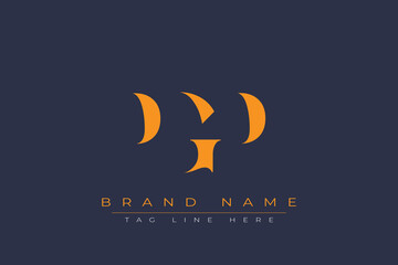 PGP abstract letter logo design. This logo is designed by three abstract letters.