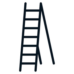 Stepladder, Black and Yellow Design Stepladder, Stepladder Line Icon