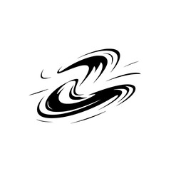 Abstract Swirls: Minimalist Black & White Vector Design
