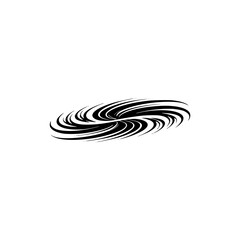 Abstract Swirl Design in Grayscale: Geometric, Modern, Logo-Ready