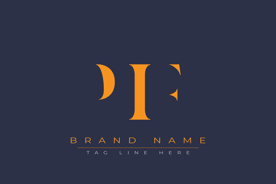 PIF abstract letter logo design. This logo is designed by three abstract letters.