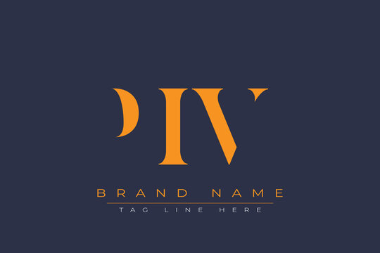 PIV abstract letter logo design. This logo is designed by three abstract letters.