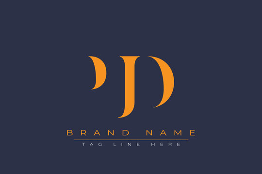 PJD abstract letter logo design. This logo is designed by three abstract letters.