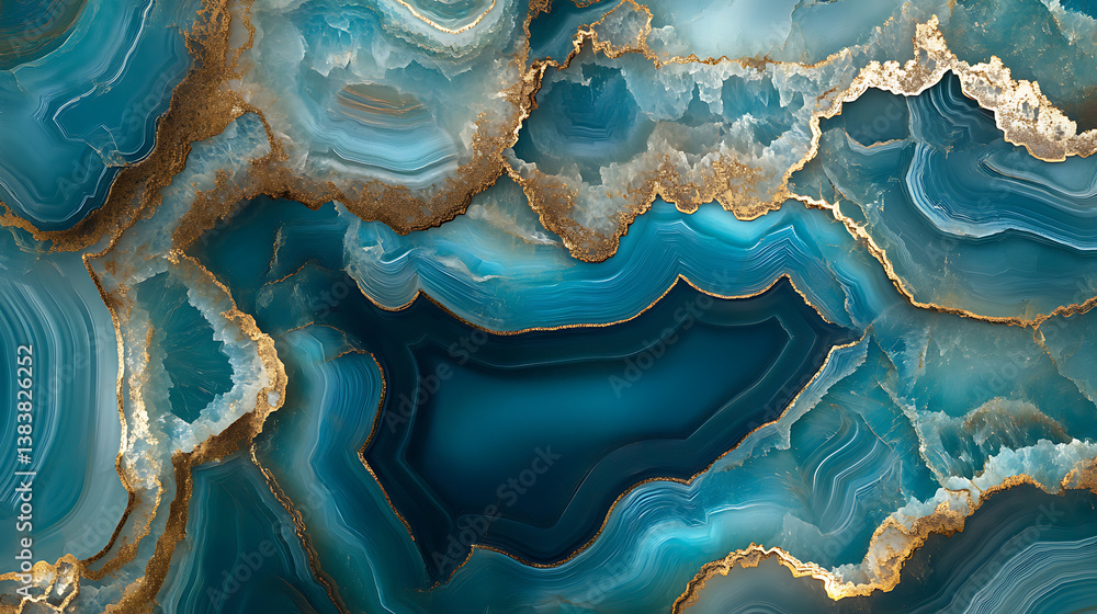 Poster abstract dark teal agate texture background