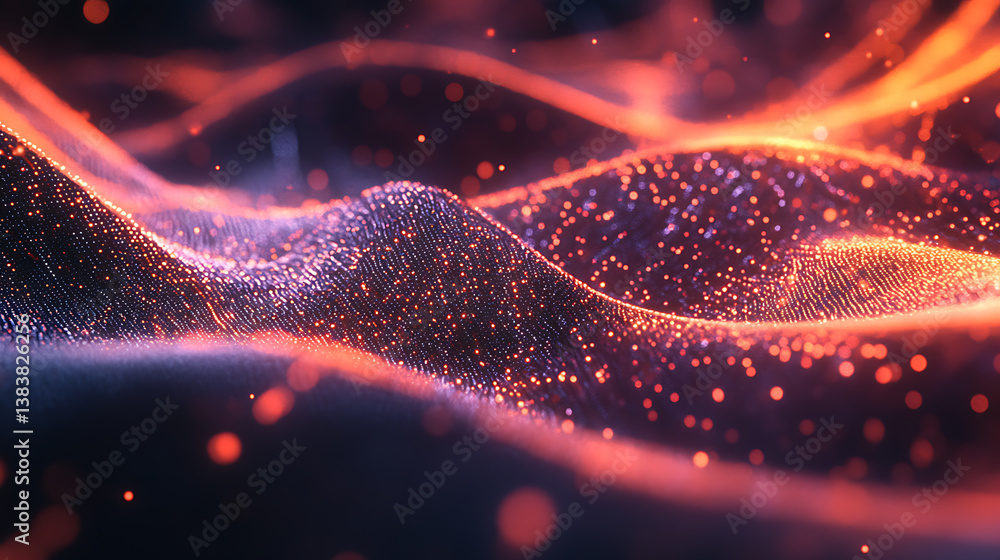 Aufkleber Abstract data management system, data science and big data technology, sorting and data mining