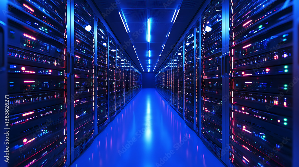 Leinwandbilder Abstract data management system, data science and big data technology, sorting and data mining