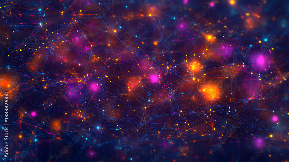 Leinwandbilder abstract digital data background, can be used in the description of network abilities, technological