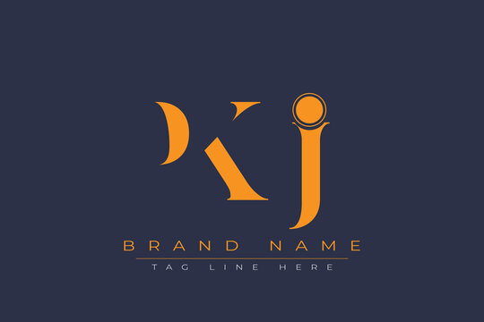 PKJ abstract letter logo design. This logo is designed by three abstract letters.