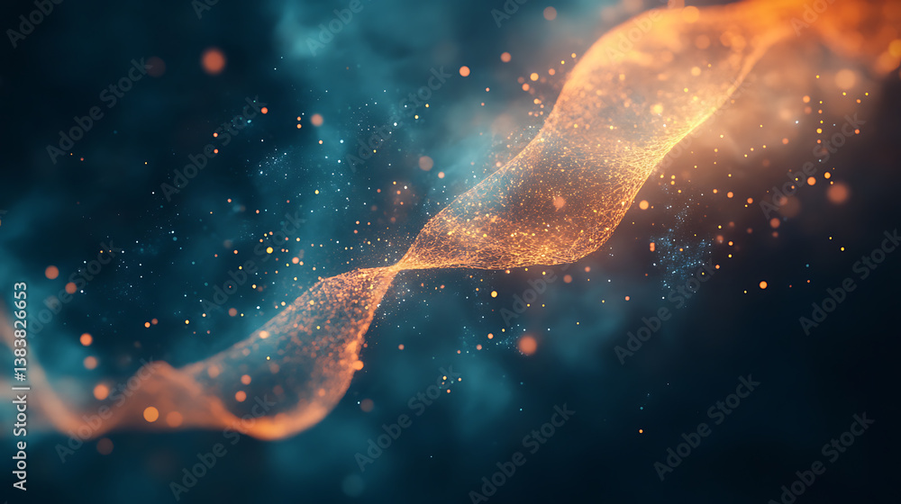 Poster abstract dna technology futuristic science medical concept on a captivating background, abstract lig