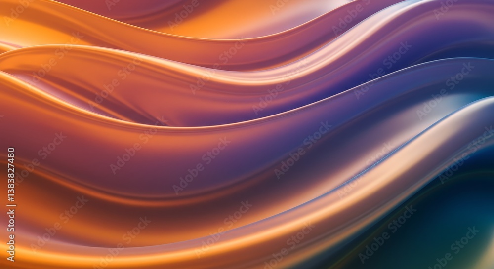 Poster abstract wavy background design - fluid, colorful abstract background with smooth waves and gradient