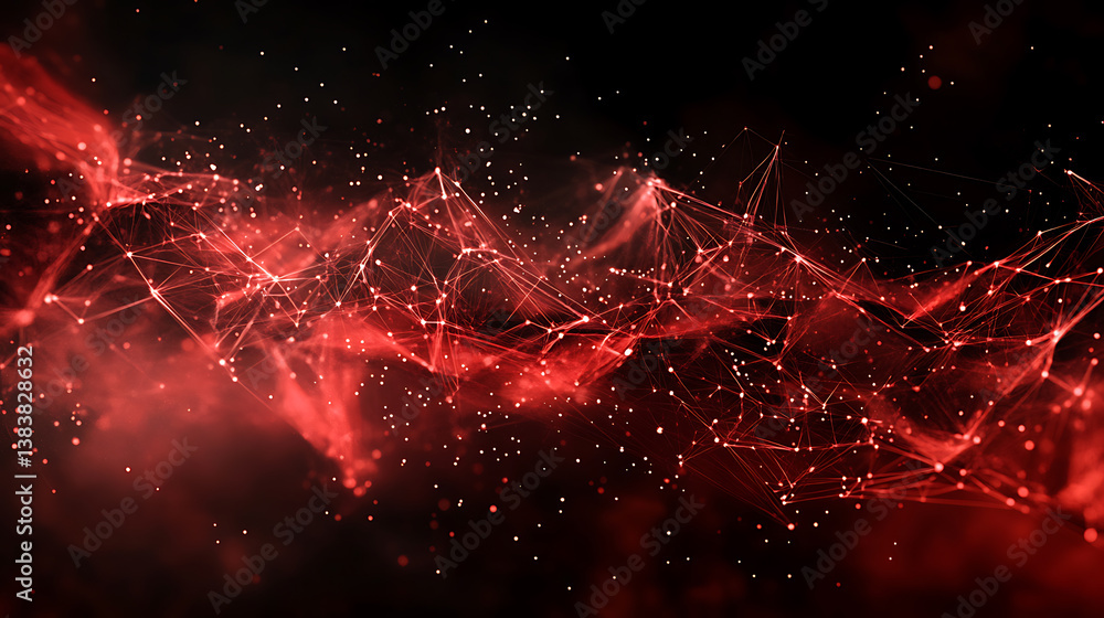 Poster Abstract technology particles mesh background a futuristic and dynamic design concept