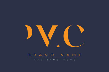 PMC abstract letter logo design. This logo is designed by three abstract letters.