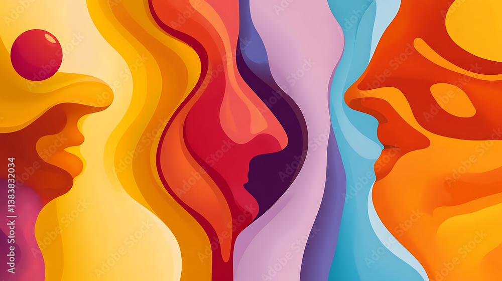 Poster An illustration set of color theory with complementary and secondary tones
