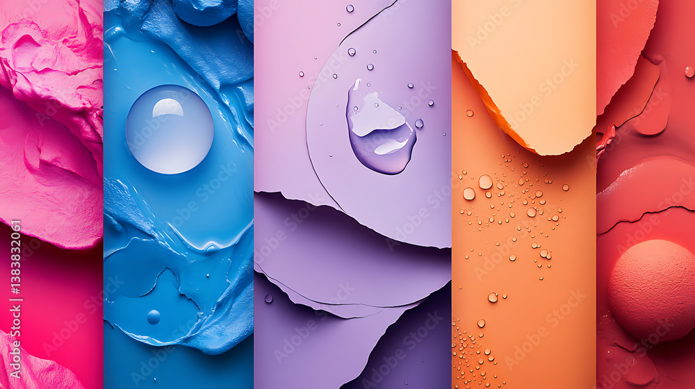 Aufkleber An illustration set of color theory with complementary and secondary tones