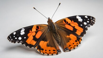 Fototapeta premium Admiral Butterfly on studio background 
