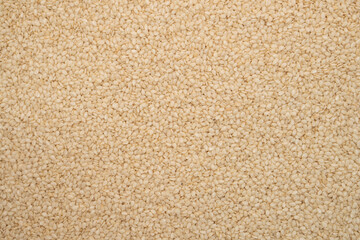 Sesame seeds close up. Selective focus. abstract background