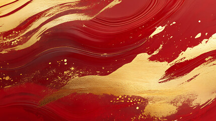 Background texture of red and gold paint for 2024 chinese lunar new year