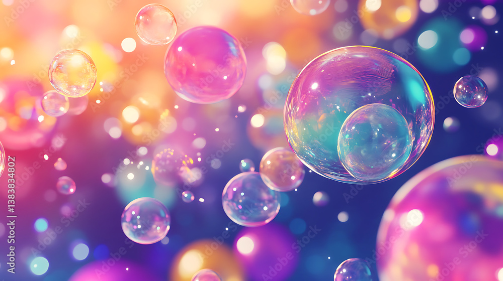 Poster background with bubblesfestive background with vibrant balloons a captivating visual for celebratory