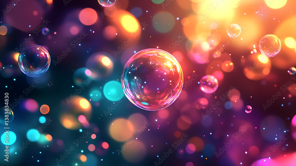 Poster background with bubblesfestive background with vibrant balloons a captivating visual for celebratory