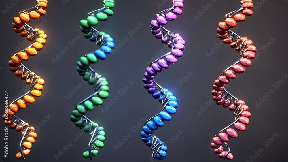 Poster colorful twisted icons representing creativity and digital design generative ai
