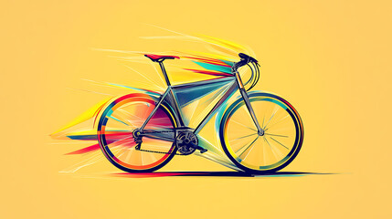 Fototapeta premium Bike icon art abstract cycle