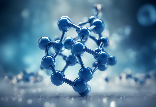 3d molecule structure blue illustration background molecular microbiology physics mobile phone networking atom particle research genetic macro communication biology link abstract chemistry white - Powered by Adobe