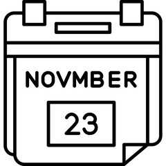 23rd November Date Icon