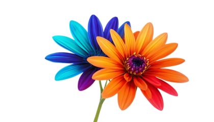  Glowing flower with vibrant colors png