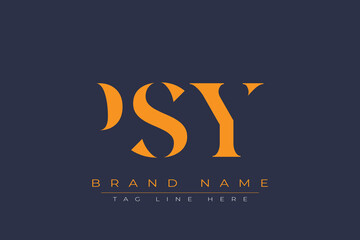 PSY abstract letter logo design. This logo is designed by three abstract letters.