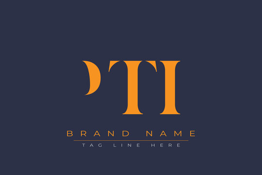 PTI abstract letter logo design. This logo is designed by three abstract letters.