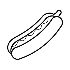 vector illustration of a hot dog